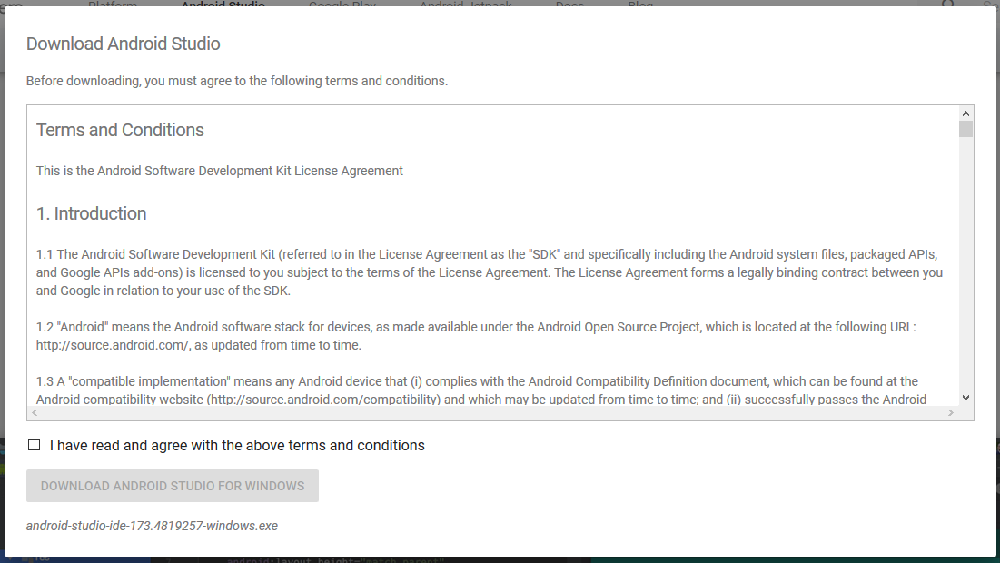 مرحله دو نصب اندروید استودیو